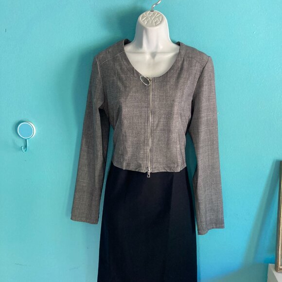 NEW! MC Planet Womens Size S Gray Cropped Jacket Full Zip Front 36" Bust NWT - Picture 1 of 15